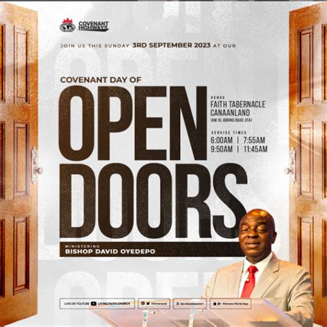 Covenant Day Of Open Doors Winners Chapel Sunday Service Live Broadcast