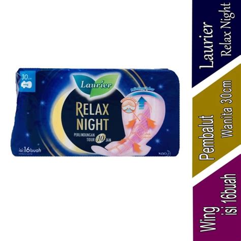 Pembalut Laurier Relax Night Pembalut Wing Cm Isi Lazada