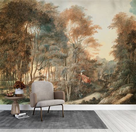 Landscape Wallpaper Forest Wallpaper Mural Wallpaper Peel - Etsy