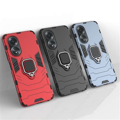 For Oppo A78 A58 4g A98 5g Armor Case Magnetic Ring Phone Holder Cover