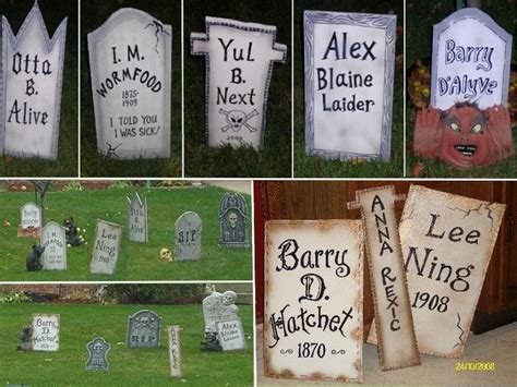 Gravestone Ideas Halloween Tombstones Homemade Halloween Halloween