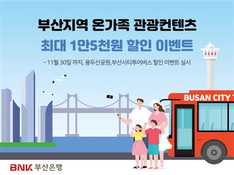 Bnk부산은행 부산관광공사 Bc카드 지역 관광 상권 활성화 앞장