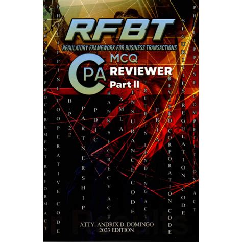 Rfbt Cpa Reviewer Part Ii Edition By Atty Andrix Domingo Paper