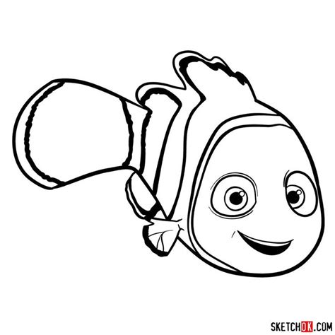 This Is A Simple Drawing Guide Dedicated To Nemo One Of The Main Characters In Pixar S Finding