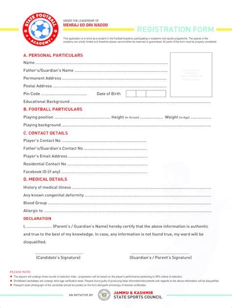 Milo Football Academy Registration Form 2020 2022 Fill And Sign