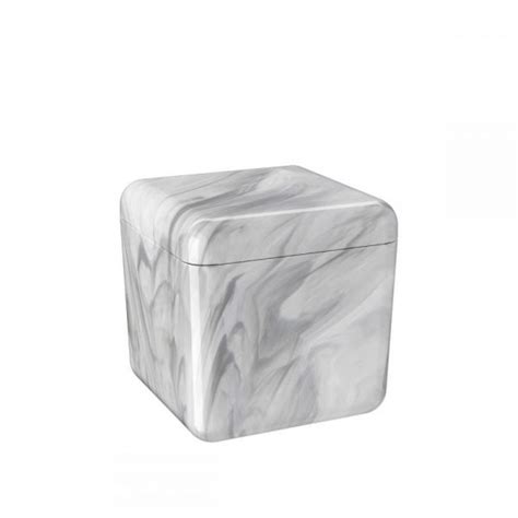 Porta Algod O E Cotonetes Cube Coza M Rmore Branco Cocil Home Center