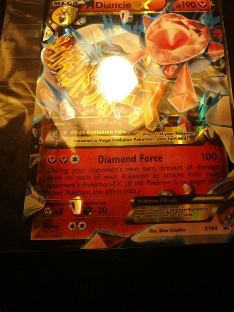 Mavin Mega M Diancie EX Holo XY44 JUMBO Ultra Rare Black Star Promo