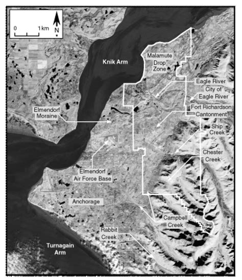 General location of Fort Richardson, showing drainages described in the ...