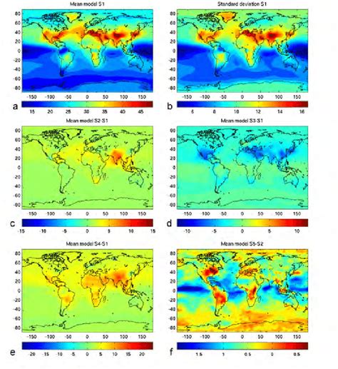 Annual Mean Surface Ozone For The Model Ensemble Mean A And Standard