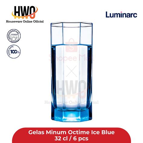 Jual Luminarc Gelas Minum Octime Ice Blue 32 Cl 6 Pcs Shopee Indonesia