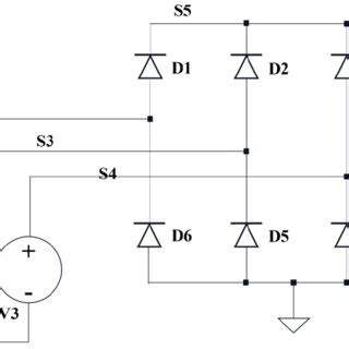 A Three Phase Bridge Rectifier With An RL Load The Circuit Has Six