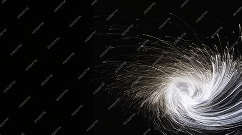 Premium AI Image | Creative abstract spinning white spark on black ...