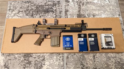 Fn Scar 17s Made In Belgium Rch In Flat Dark Earth Mags Geissele Trigger Adm Delta