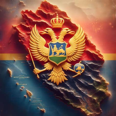 Premium Photo Montenegro Map With Waving Flag Of Country Realistic Photo