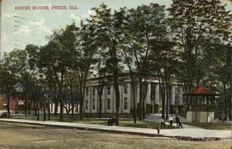 Court House Pekin, IL Postcard