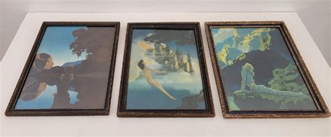 3pc Early 20th C. Original Maxfield Parrish Prints