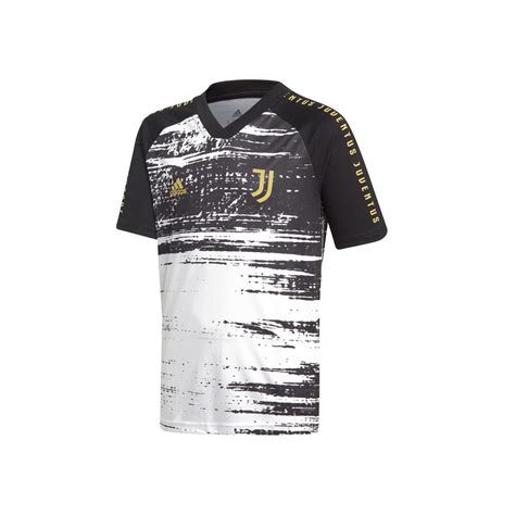 ADIDAS Maglia Calcio Juve Pre Match 20 21 Bianco Nero Bambino