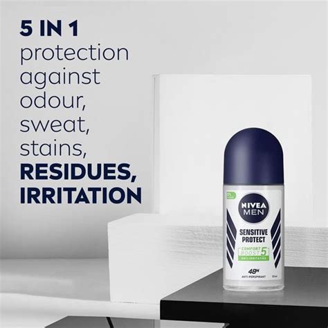 50ml Sensitive Protect Anti Perspirant Roll On Nivea Men