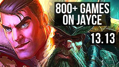 JAYCE Vs GANGPLANK TOP 9 1 4 800 Games Dominating NA Master