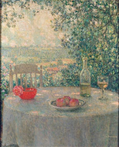 Henri Le Sidaner The Table Arternoon At Gerberoy Impressionismus