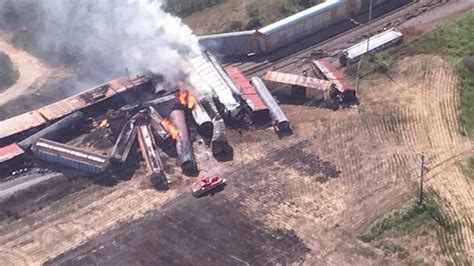 Fiery Train Crash In Southwestern Indiana Blamed On Buckled Track