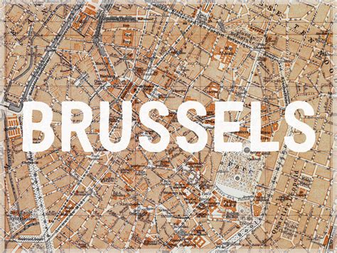 Cartina di Brussels Map Historical Vintage Maps ǀ Cartine di città