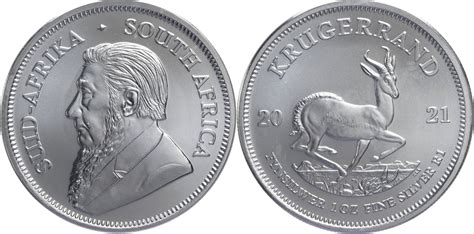 Südafrika 1 Krügerrand 2021 Krügerrand 1 Unze in Silber UNC MA Shops