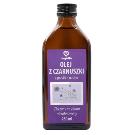 OLEJ Z CZARNUSZKI Z POLSKICH NASION WITAMINA D3 250 Ml Myvita Sklep