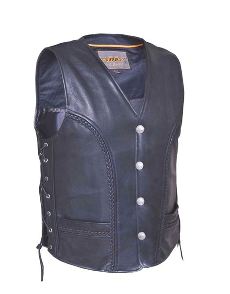 Mens Vest Naked Leather Buffalo Snaps 319bf Arizona Biker Leathers Llc