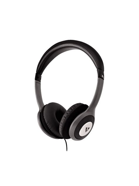 V7 Deluxe Stereo Headphones with Volume Control - Black - Walmart.com ...