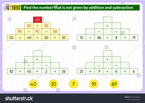 Find Result By Doing Pyramid Math Stock Vector (Royalty Free ...