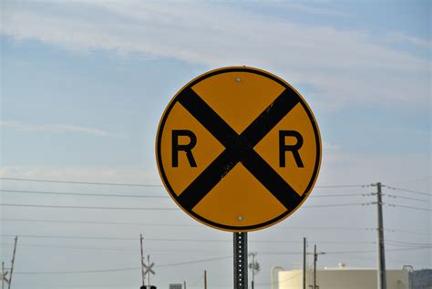 Street Sign Railroad Crossing Free Stock Photo - Public Domain Pictures