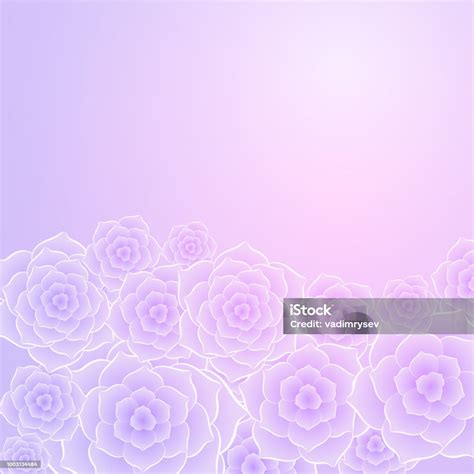 Beautiful Purple Pink Rose Flower Background Stock Illustration