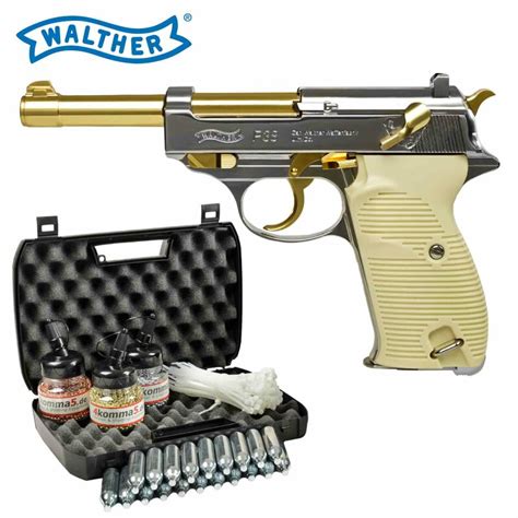 Kofferset Walther P38 Gold 4 5 Mm Stahl BB Blow Back Co2 Pistole P