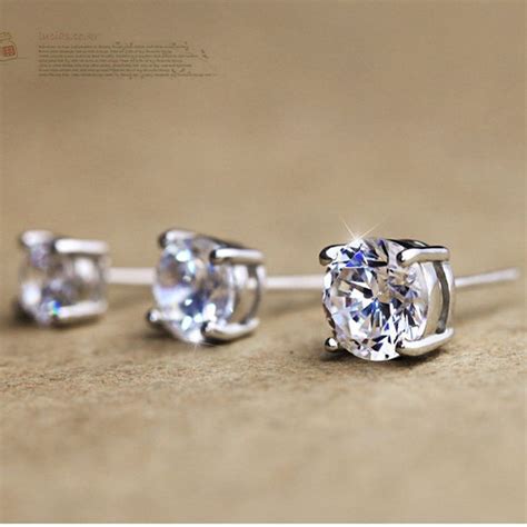 2020 Classic Charm Zircon S925 Sterling Silver Stud Earring Ear Bone