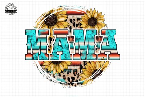 Western Sunflower Mama PNG Sublimation Graphic By Let It Be Design