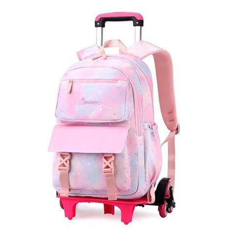 Cartable a Roulette Fille Sac à Roulettes Enfant Primaire Cartable à