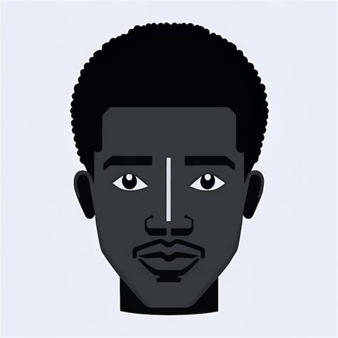 Premium Vector | Black skin man face head icon vector illustration