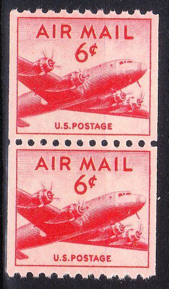 MOstamps US Scott C41 XF Mint OG NH Coil Pair Lot DS 9948