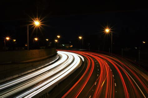 Free Images Traffic Night Highway Freeway Evening Darkness