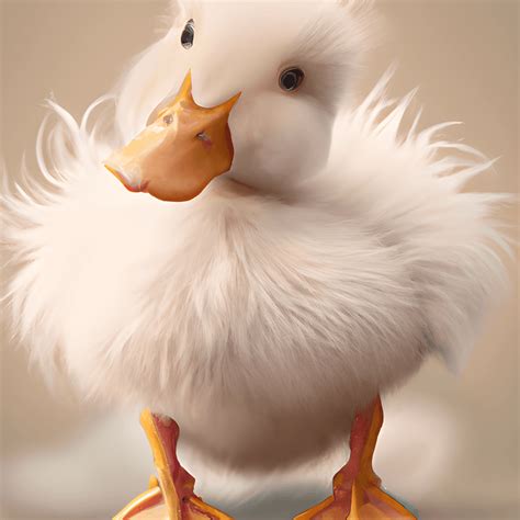 Fluffy White Duck Creative Fabrica