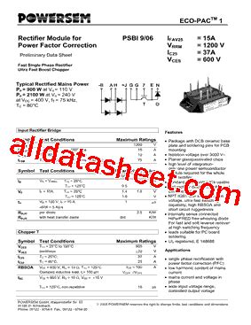 Psbi Datasheet Pdf Powersem Gmbh