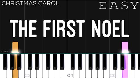 Christmas The First Noel Easy Piano Tutorial Youtube