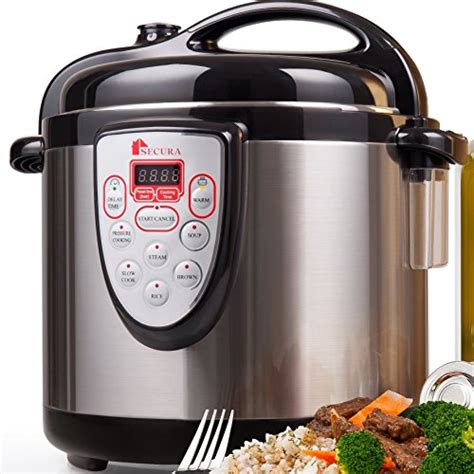 Secura 6 In 1 Programmable Electric Pressure Cooker 6qt 18 10 Stainless Steel Cooking Pot