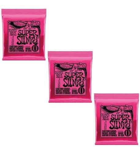 Kit De Cuerdas Para Guitarra Ernie Ball Super Slinky Mercadolibre