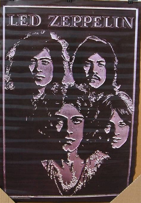 Vintage 1969 Led Zeppelin Rock Band Song Lyric Posters, Gig Posters ...