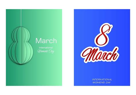 8 March Greeting Card International Womens Day Vector Ai Eps Uidownload