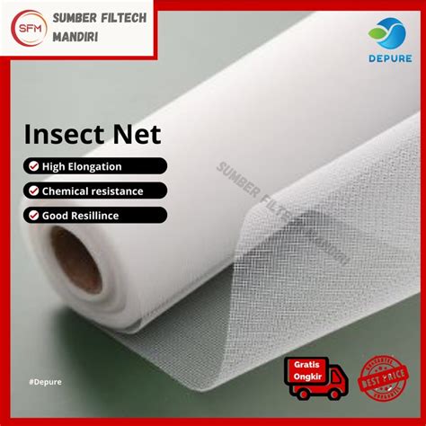 Jual Mesh Jaring Kasa Kawat Nyamuk Insect Net PE Tanaman Greenhouse