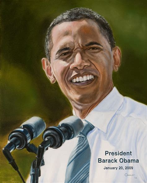 President Barack Obama Painting By Christopher Oakley Fine Art America