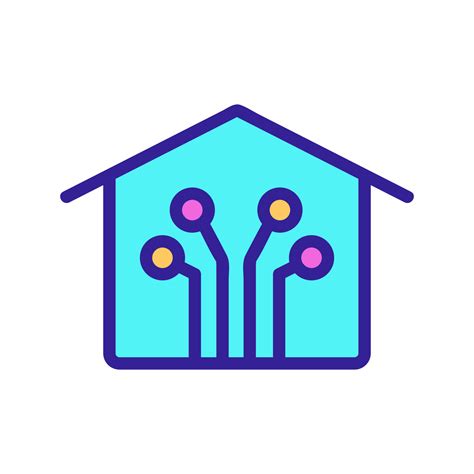 Smart House Icon Vector Isolated Contour Symbol Illustration 9683495